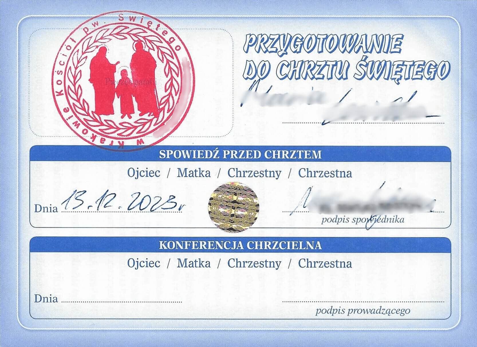 Karta spowiedzi